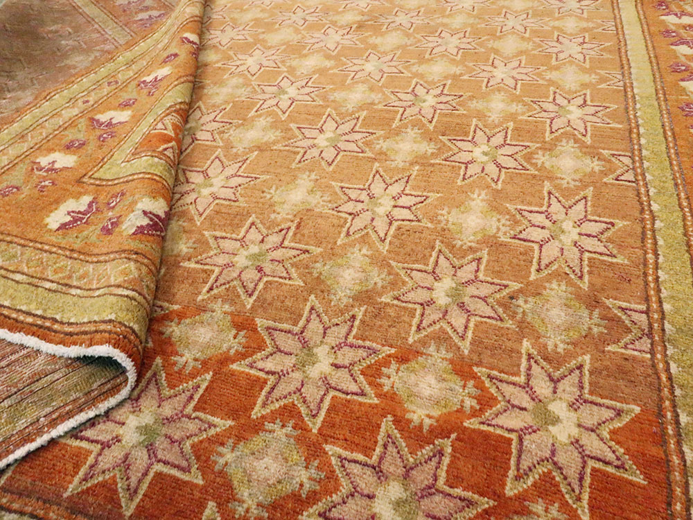 Vintage East Turkestan Samarkand Accent Rug, No.16219 - Gsblank