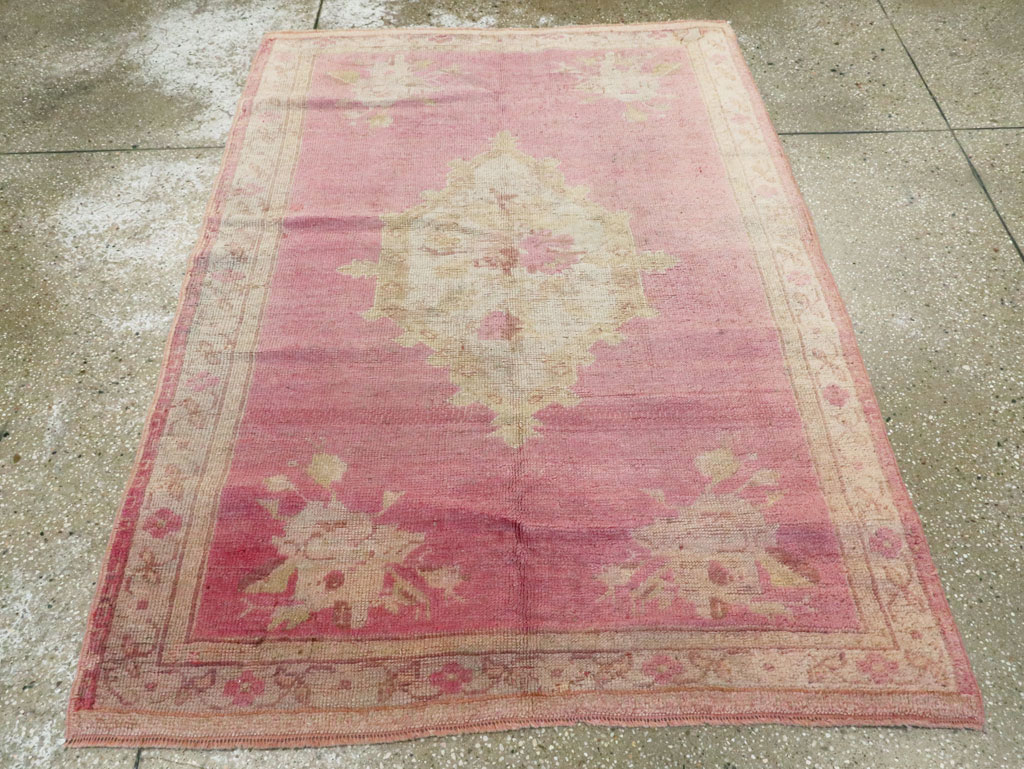 Antique Turkish Oushak Rug, No.16285 - Gsblank