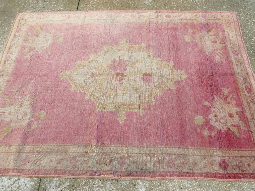Antique Turkish Oushak Rug, No.16285 - Gsblank