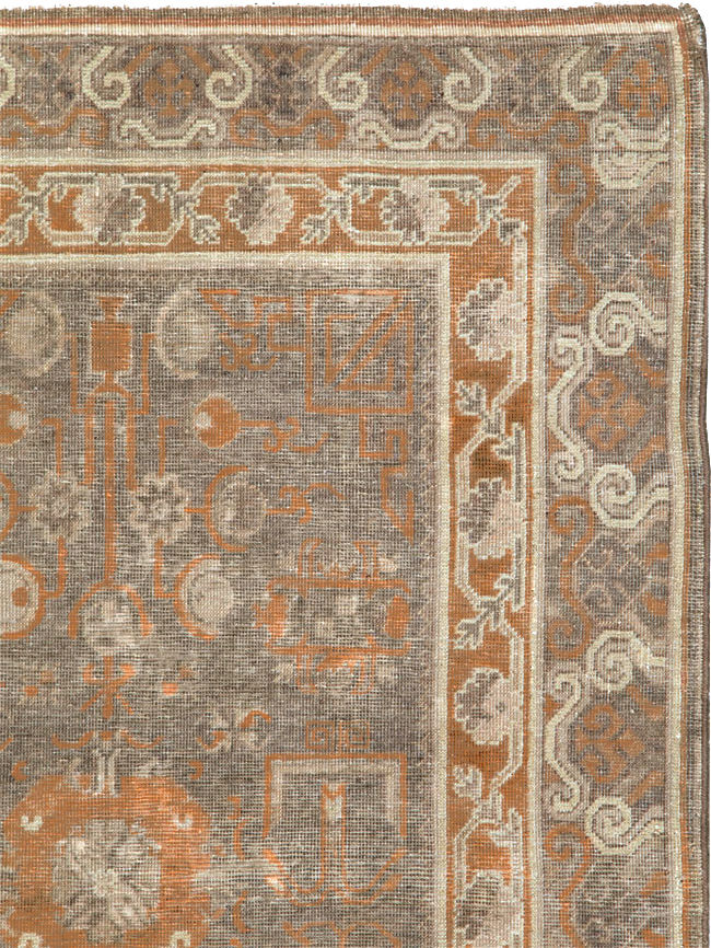 Vintage East Turkestan Khotan Rug, No.16293 - Gsblank