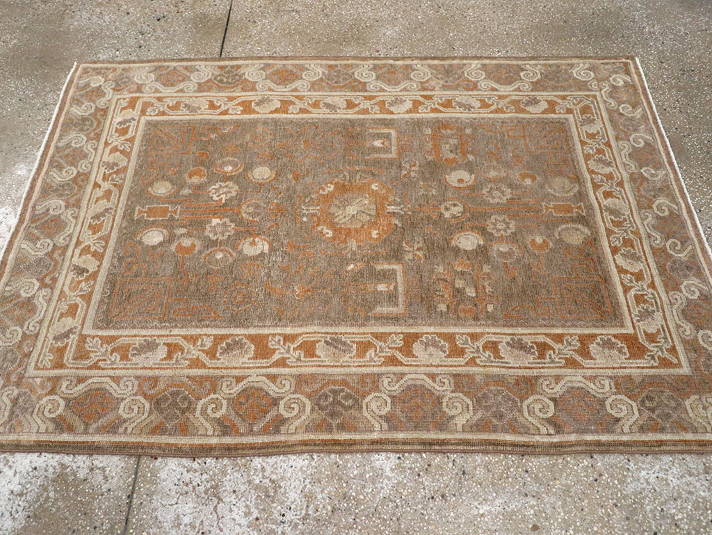 Vintage East Turkestan Khotan Rug, No.16293 - Gsblank