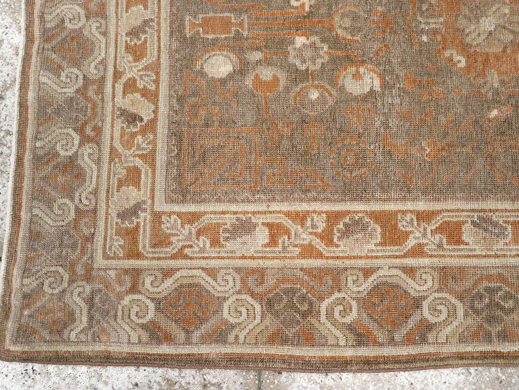 Vintage East Turkestan Khotan Rug, No.16293 - Gsblank