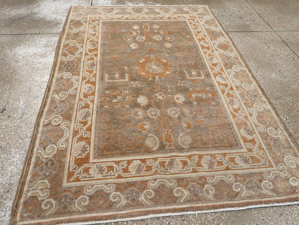 Vintage East Turkestan Khotan Rug, No.16293 - Gsblank