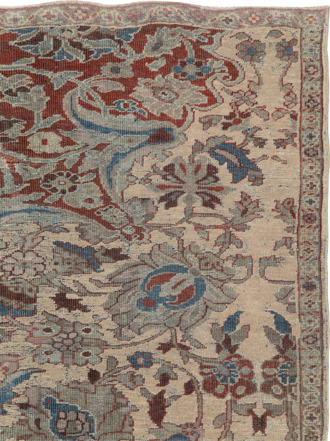 Antique Persian Mahal Sampler Rug, No.16304 - Gsblank