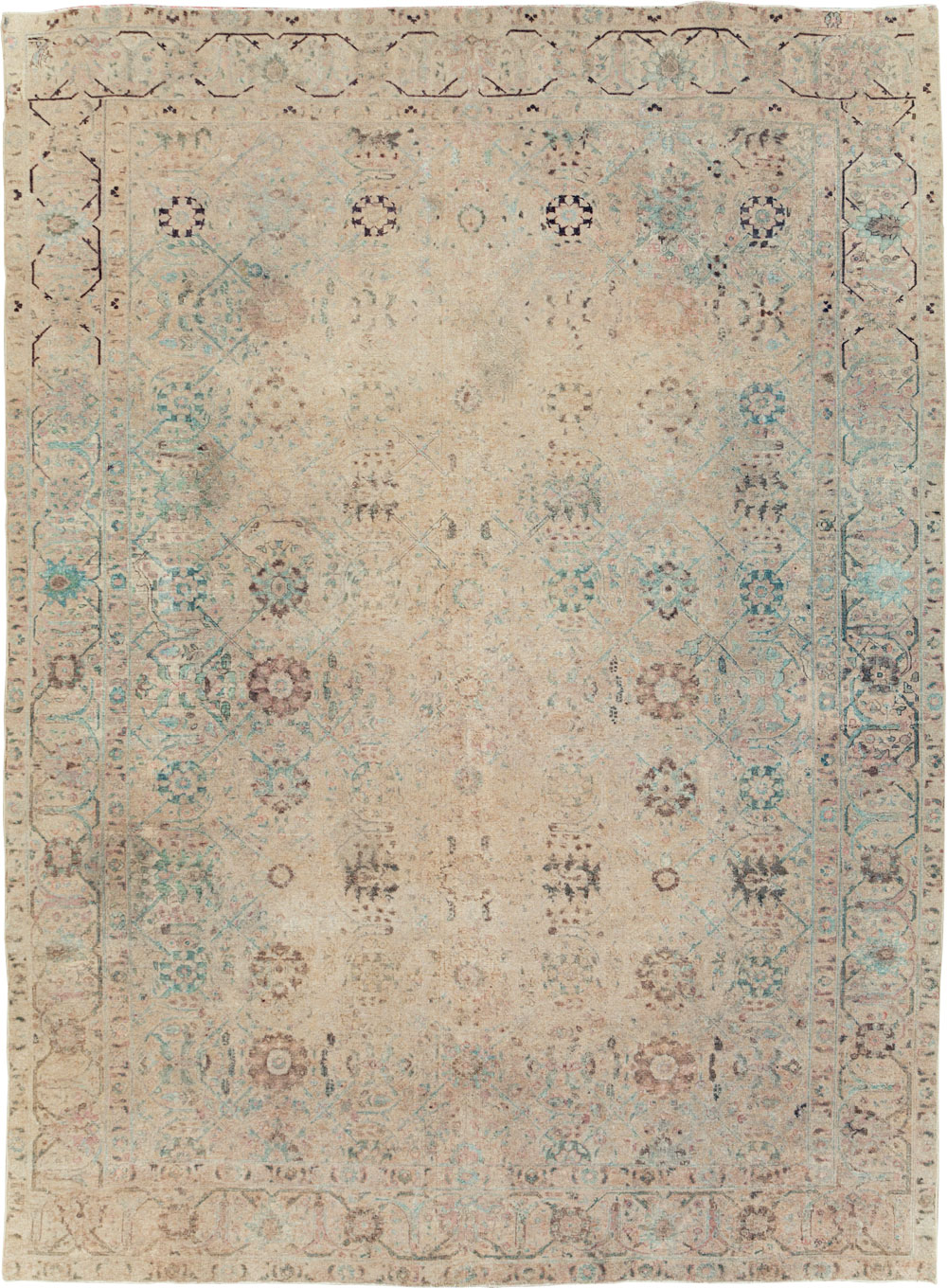 Antique Persian Tabriz Small Room Size Carpet, No.16350 - Gsblank