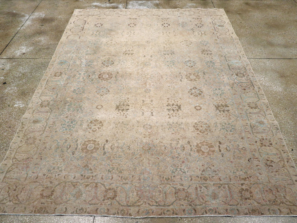Antique Persian Tabriz Small Room Size Carpet, No.16350 - Gsblank