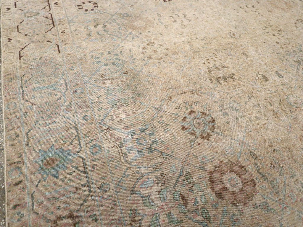 Antique Persian Tabriz Small Room Size Carpet, No.16350 - Gsblank