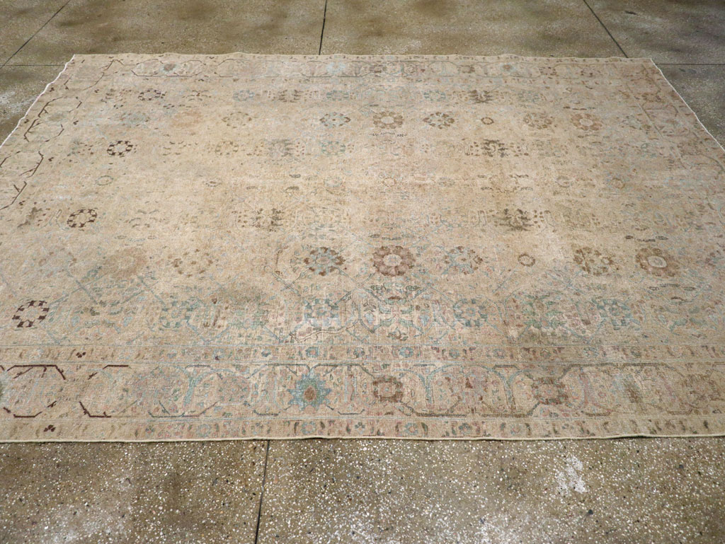 Antique Persian Tabriz Small Room Size Carpet, No.16350 - Gsblank