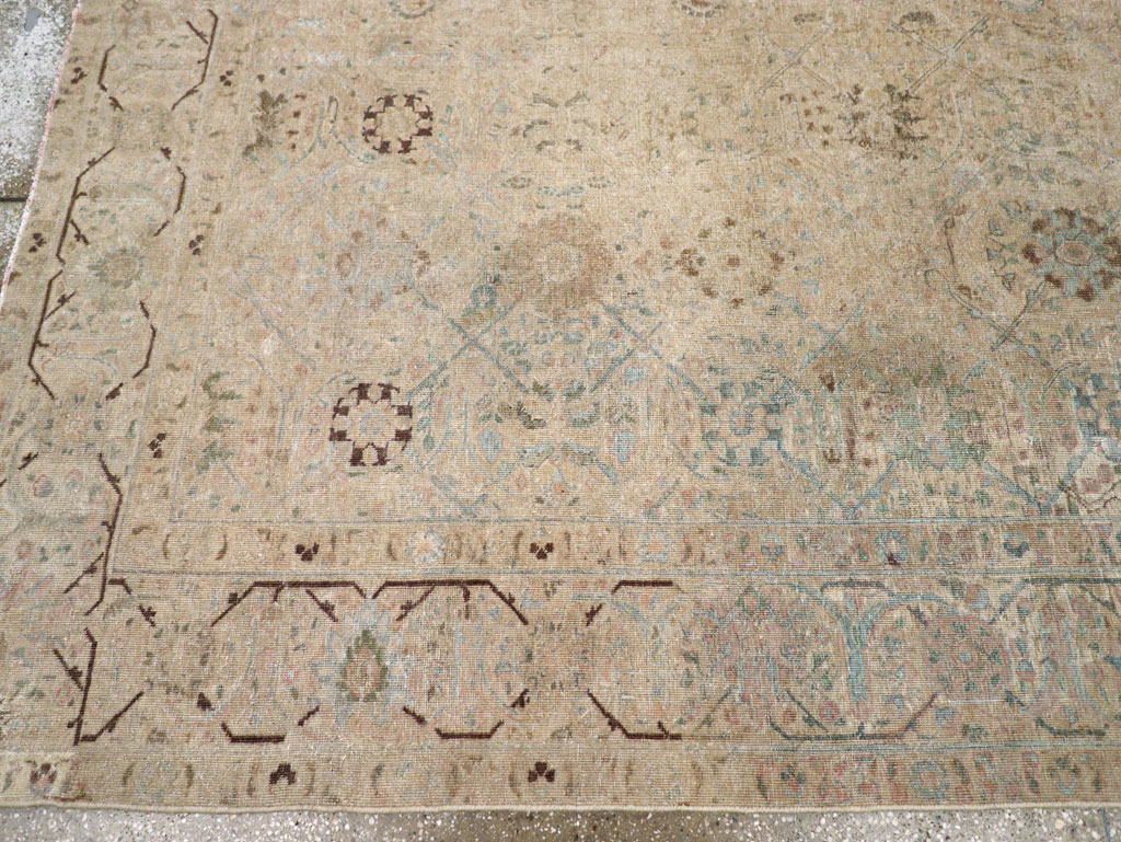 Antique Persian Tabriz Small Room Size Carpet, No.16350 - Gsblank