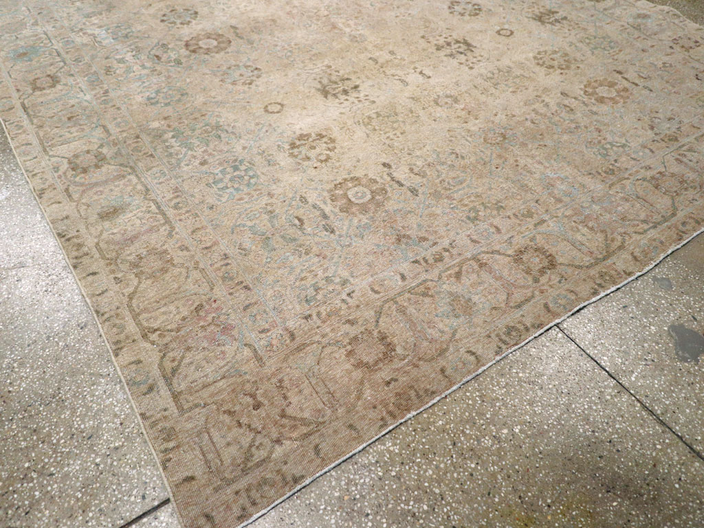 Antique Persian Tabriz Small Room Size Carpet, No.16350 - Gsblank