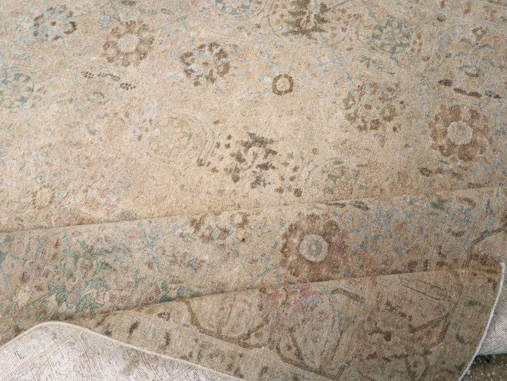 Antique Persian Tabriz Small Room Size Carpet, No.16350 - Gsblank