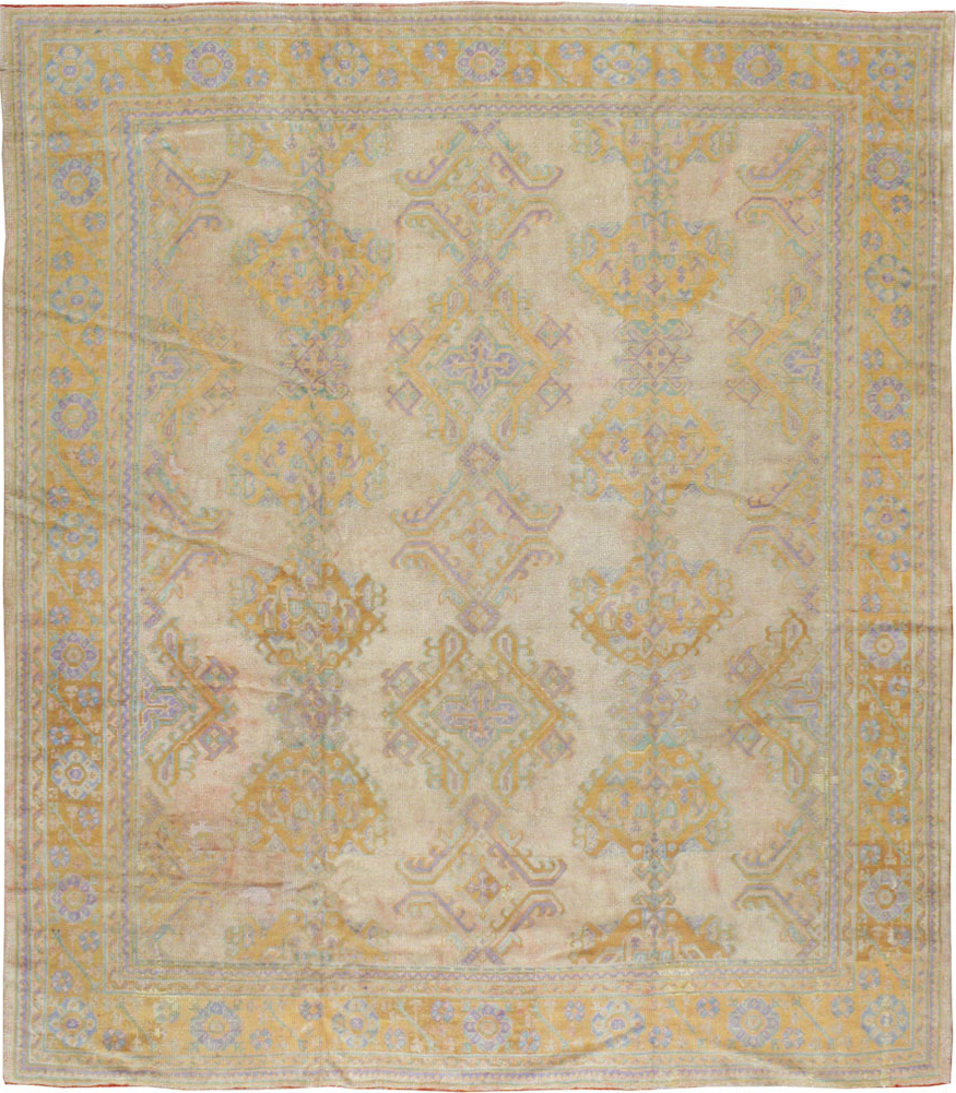 Antique Turkish Oushak Carpet, No.16373 - Gsblank