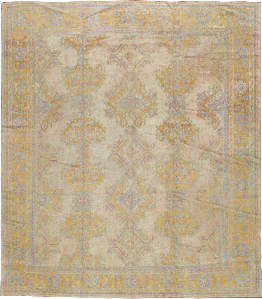 Antique Turkish Oushak Carpet, No.16373 - Gsblank