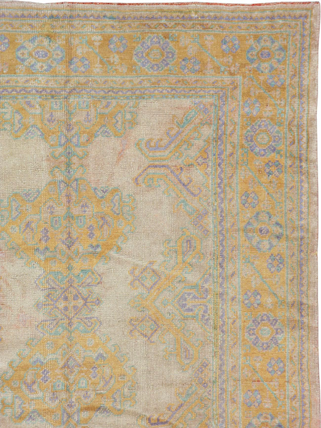 Antique Turkish Oushak Carpet, No.16373 - Gsblank
