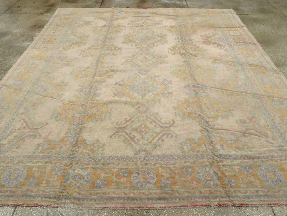 Antique Turkish Oushak Carpet, No.16373 - Gsblank
