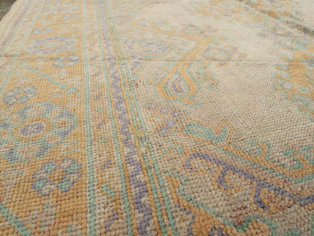 Antique Turkish Oushak Carpet, No.16373 - Gsblank