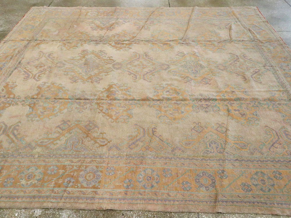 Antique Turkish Oushak Carpet, No.16373 - Gsblank