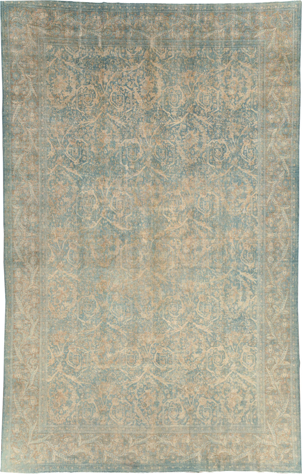 Antique Persian Tabriz Large Room Size Carpet, No.16453 - Gsblank