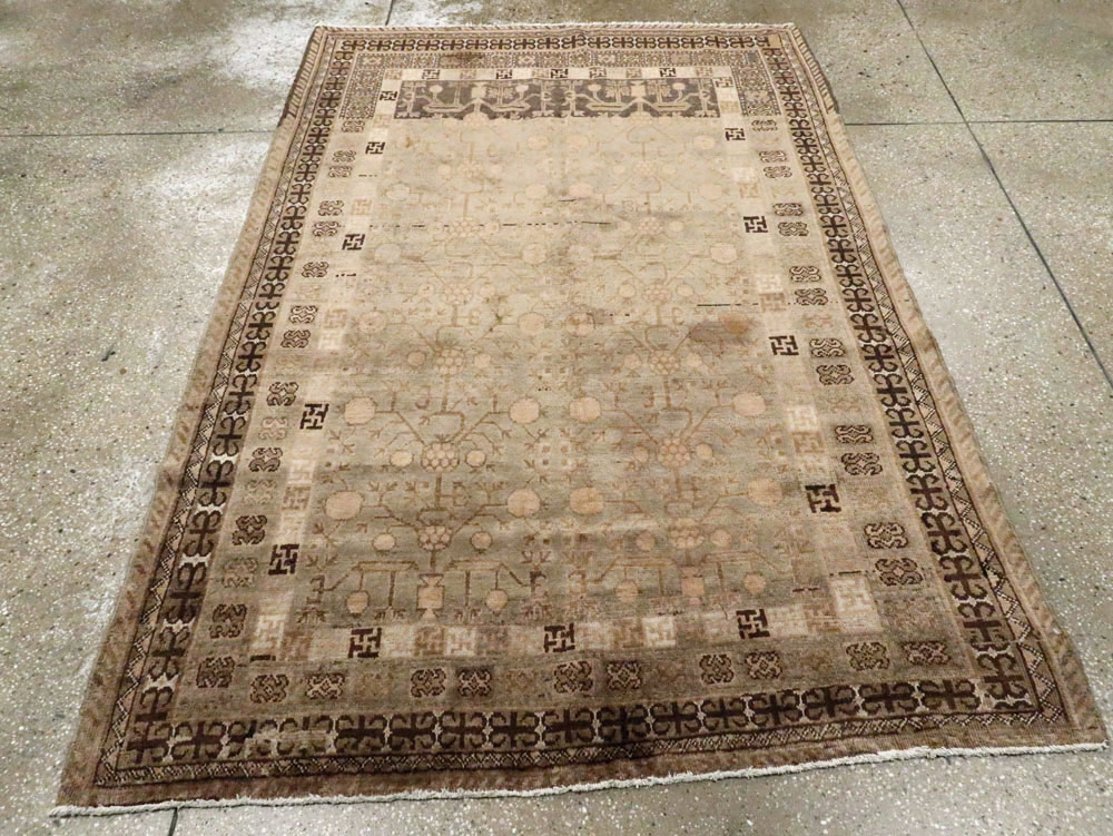 Vintage East Turkestan Khotan Rug, No.16473 - Gsblank