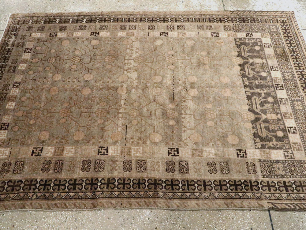Vintage East Turkestan Khotan Rug, No.16473 - Gsblank