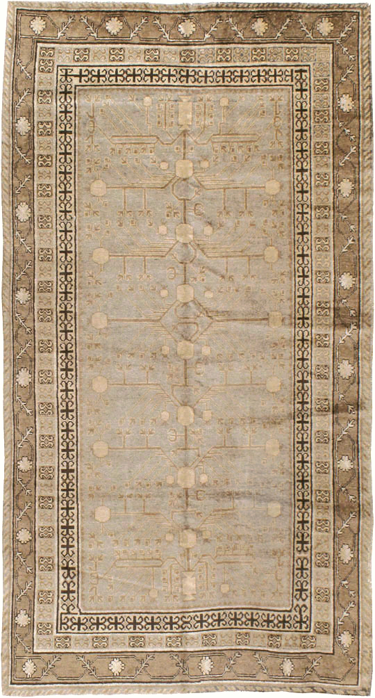 Vintage East Turkestan Khotan Carpet, No.16476 - Gsblank