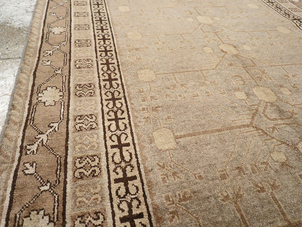 Vintage East Turkestan Khotan Carpet, No.16476 - Gsblank