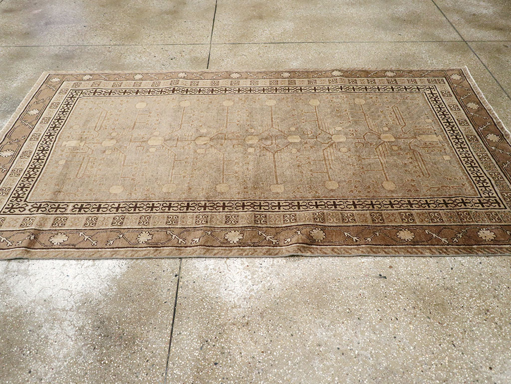 Vintage East Turkestan Khotan Carpet, No.16476 - Gsblank