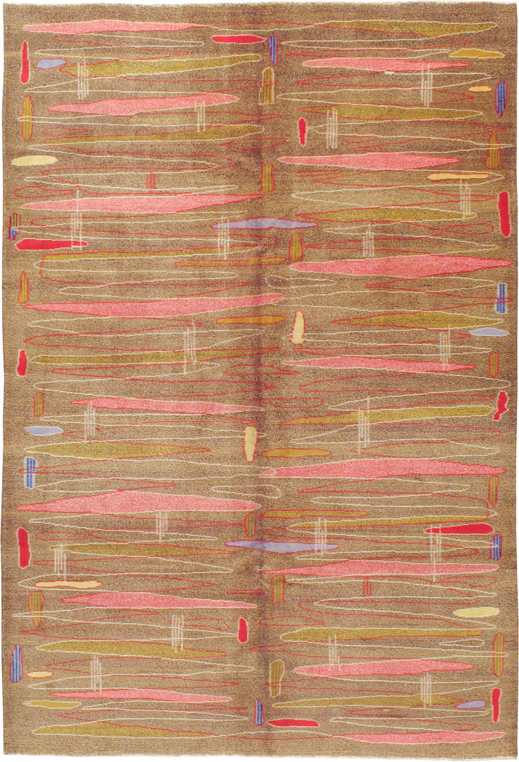 Vintage Turkish Art Deco Style Carpet, No.16525 - Gsblank