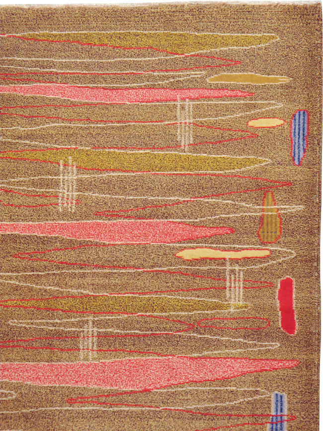 Vintage Turkish Art Deco Style Carpet, No.16525 - Gsblank