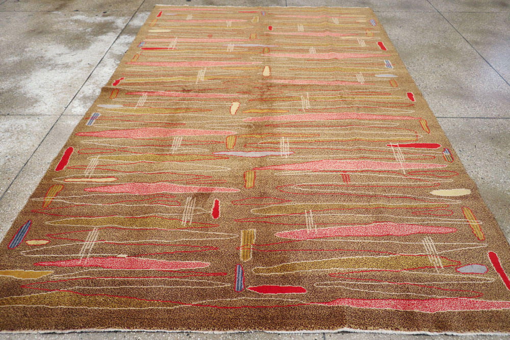 Vintage Turkish Art Deco Style Carpet, No.16525 - Gsblank