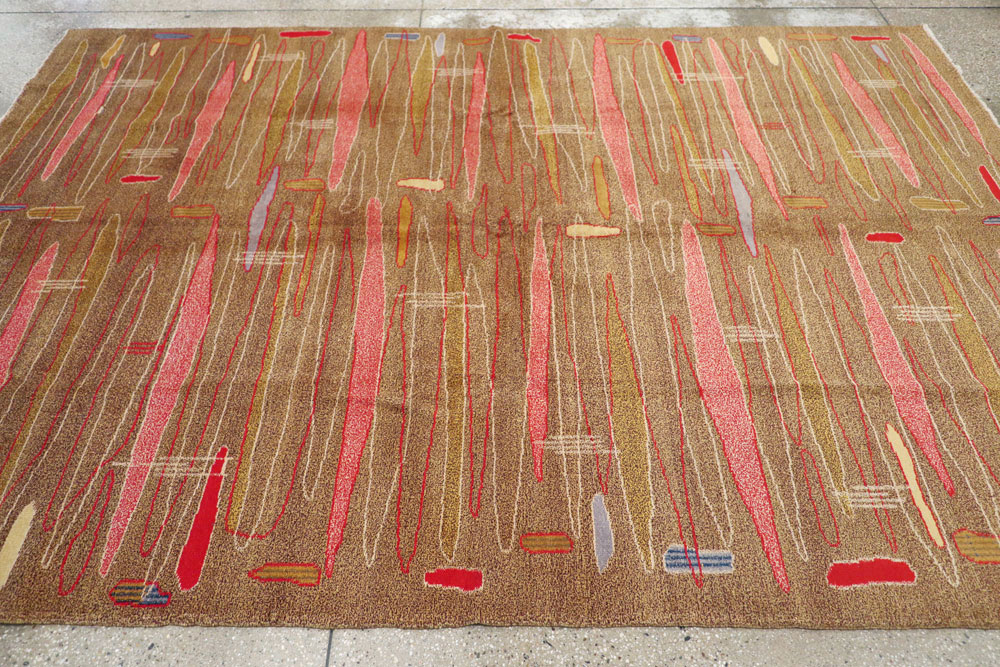 Vintage Turkish Art Deco Style Carpet, No.16525 - Gsblank