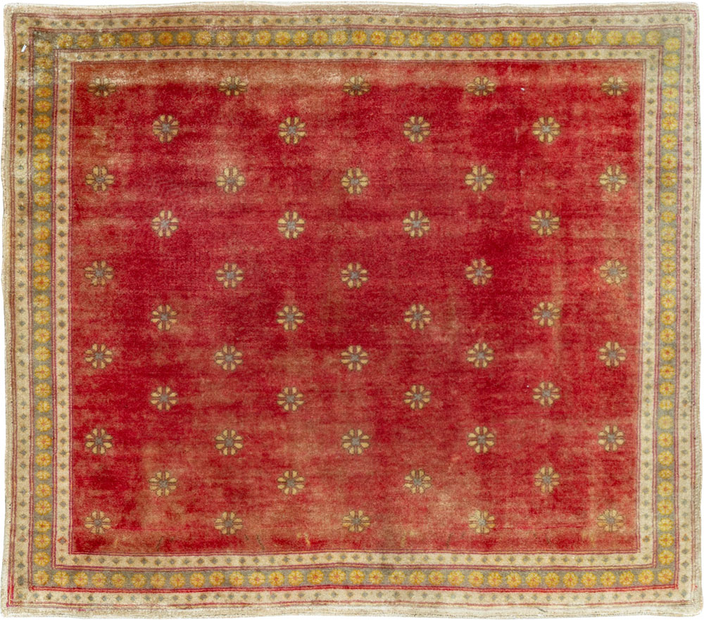 Antique Turkish Sivas Square Throw Rug, No.16541 - Gsblank