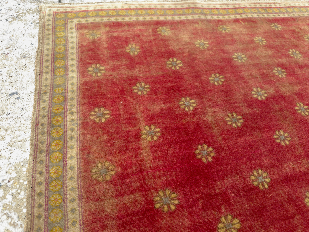 Antique Turkish Sivas Square Throw Rug, No.16541 - Gsblank