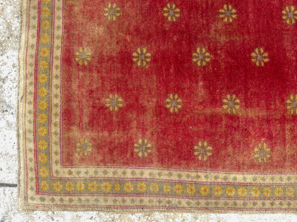 Antique Turkish Sivas Square Throw Rug, No.16541 - Gsblank