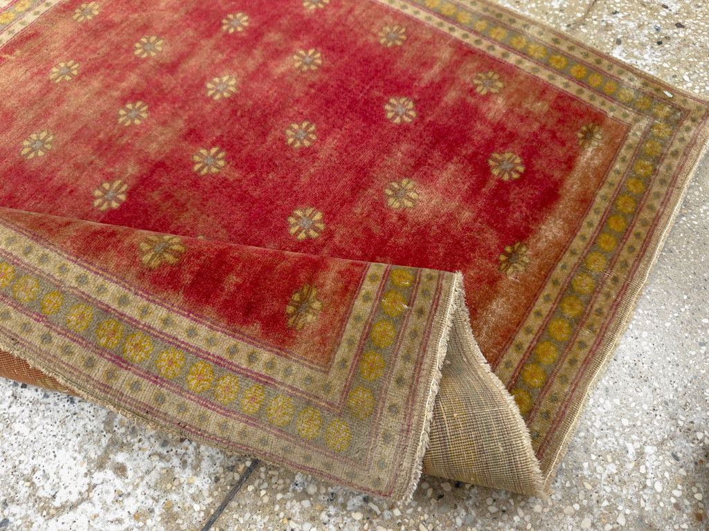 Antique Turkish Sivas Square Throw Rug, No.16541 - Gsblank