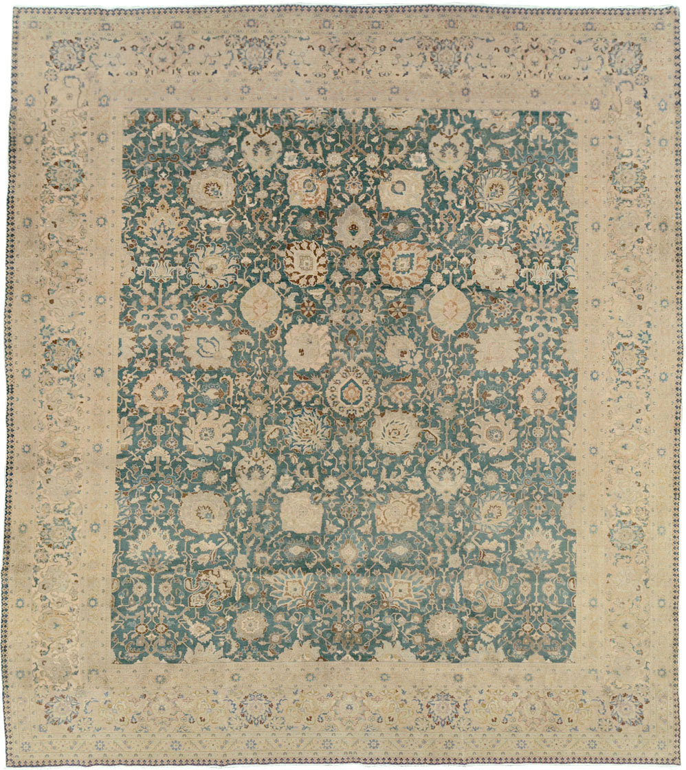Antique Persian Tabriz Square Carpet, No.16617 - Gsblank