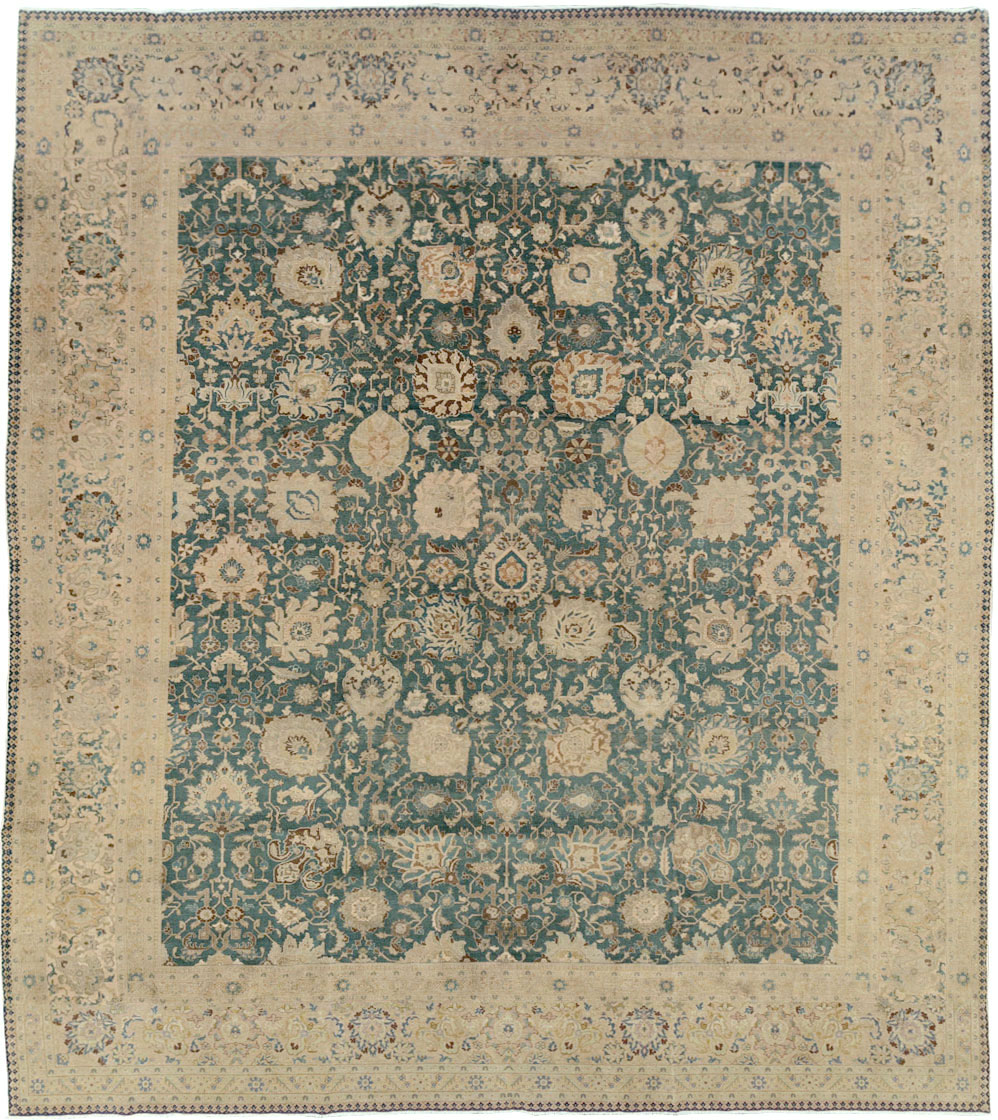 Antique Persian Tabriz Square Carpet, No.16617 - Gsblank