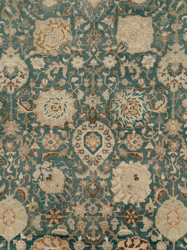 Antique Persian Tabriz Square Carpet, No.16617 - Gsblank