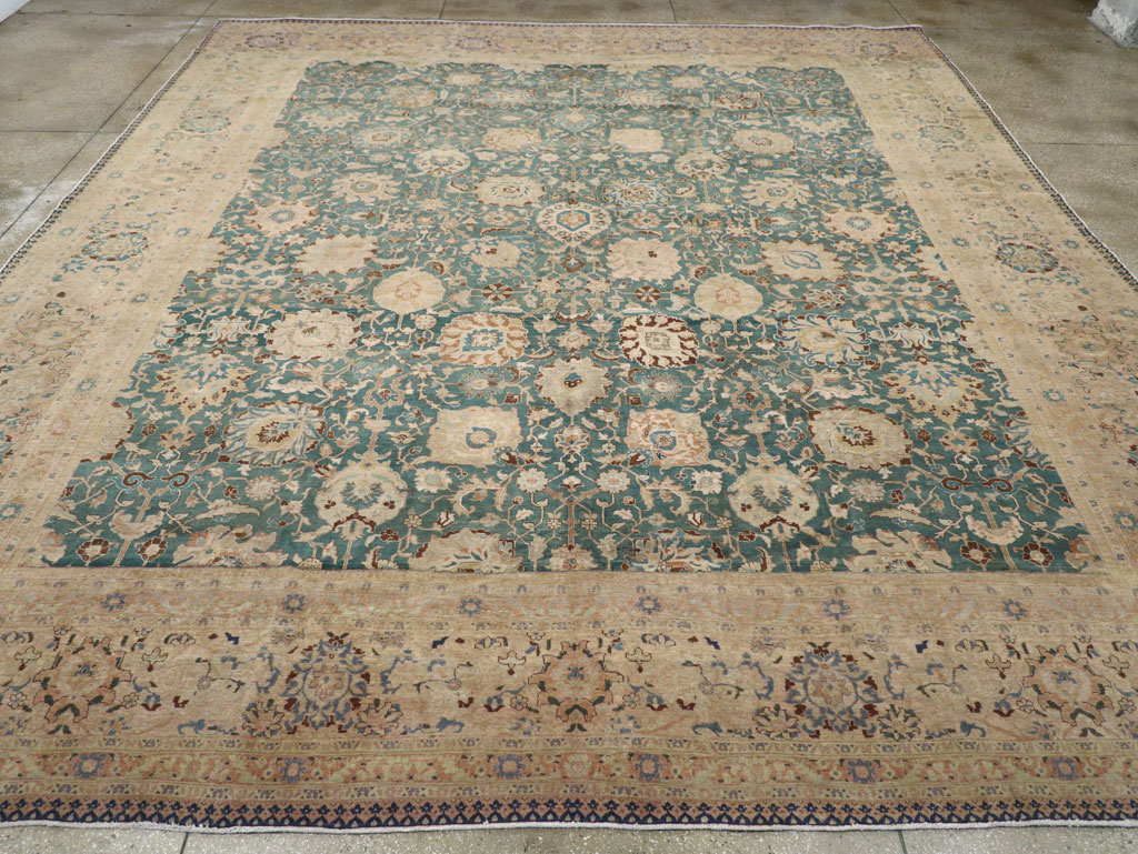 Antique Persian Tabriz Square Carpet, No.16617 - Gsblank