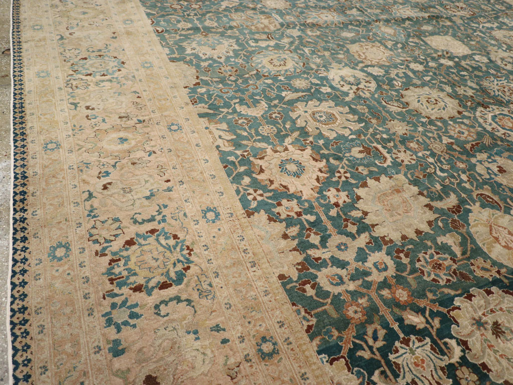 Antique Persian Tabriz Square Carpet, No.16617 - Gsblank