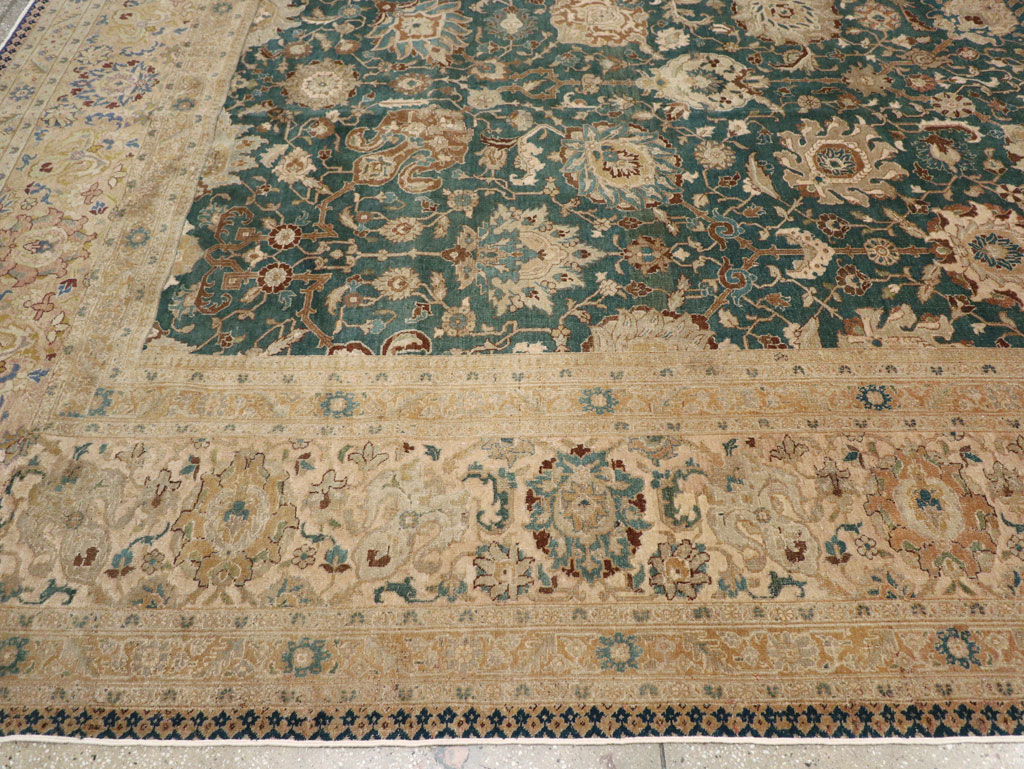 Antique Persian Tabriz Square Carpet, No.16617 - Gsblank