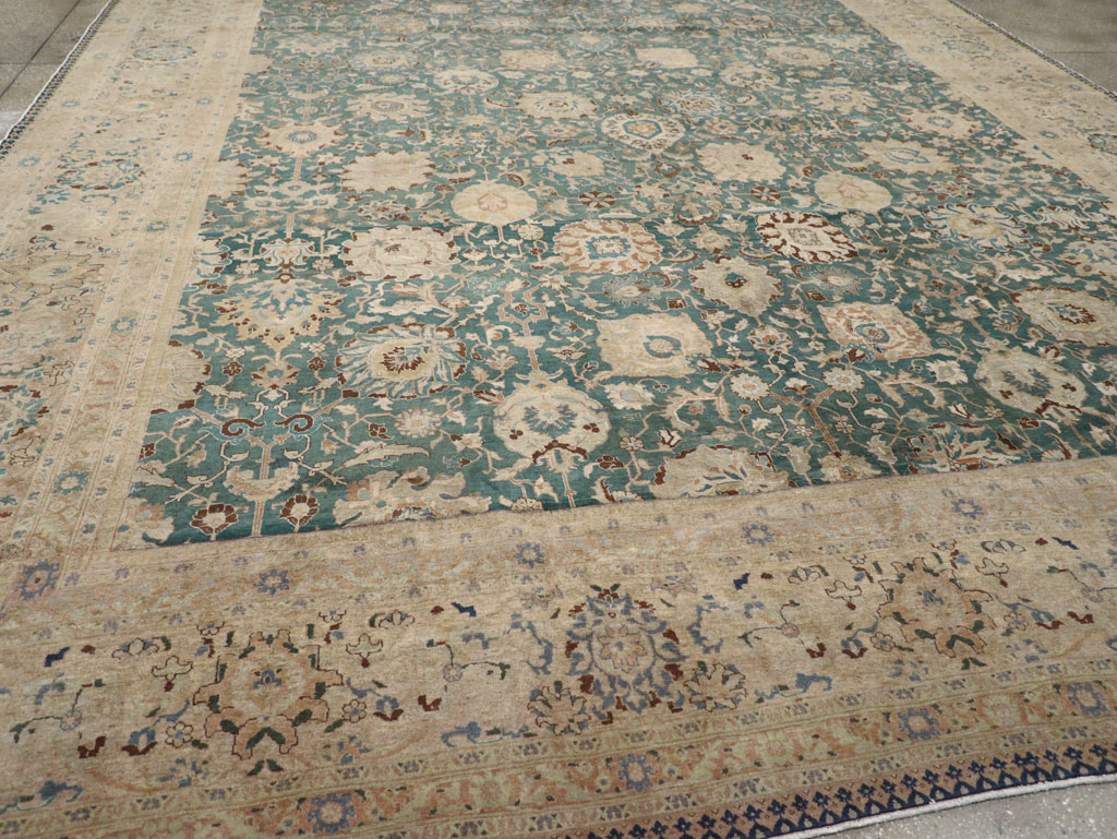 Antique Persian Tabriz Square Carpet, No.16617 - Gsblank