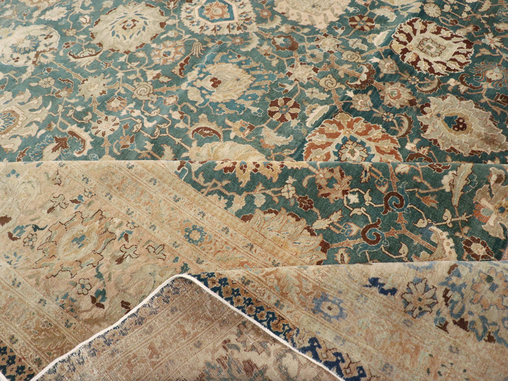 Antique Persian Tabriz Square Carpet, No.16617 - Gsblank