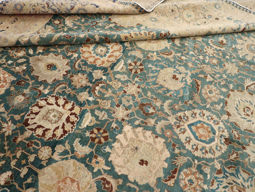 Antique Persian Tabriz Square Carpet, No.16617 - Gsblank