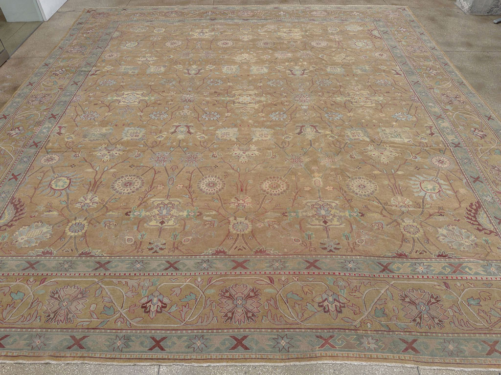 Antique Indian Lahore Square Large Carpet, No.16647 - Gsblank