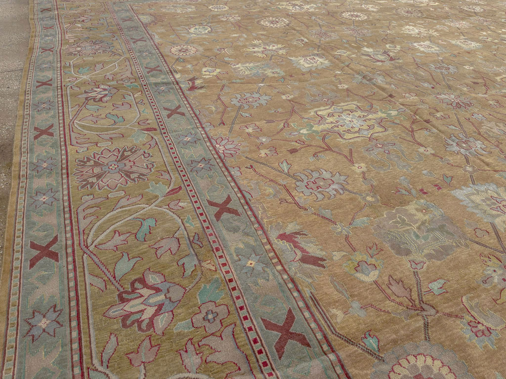Antique Indian Lahore Square Large Carpet, No.16647 - Gsblank