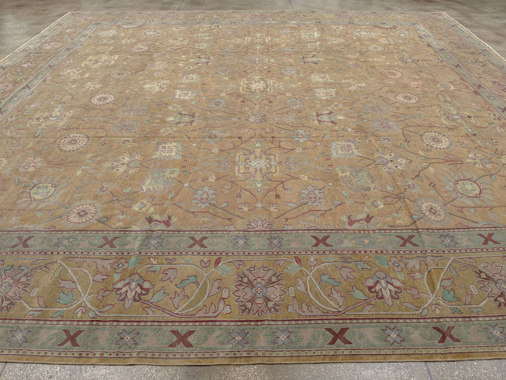 Antique Indian Lahore Square Large Carpet, No.16647 - Gsblank