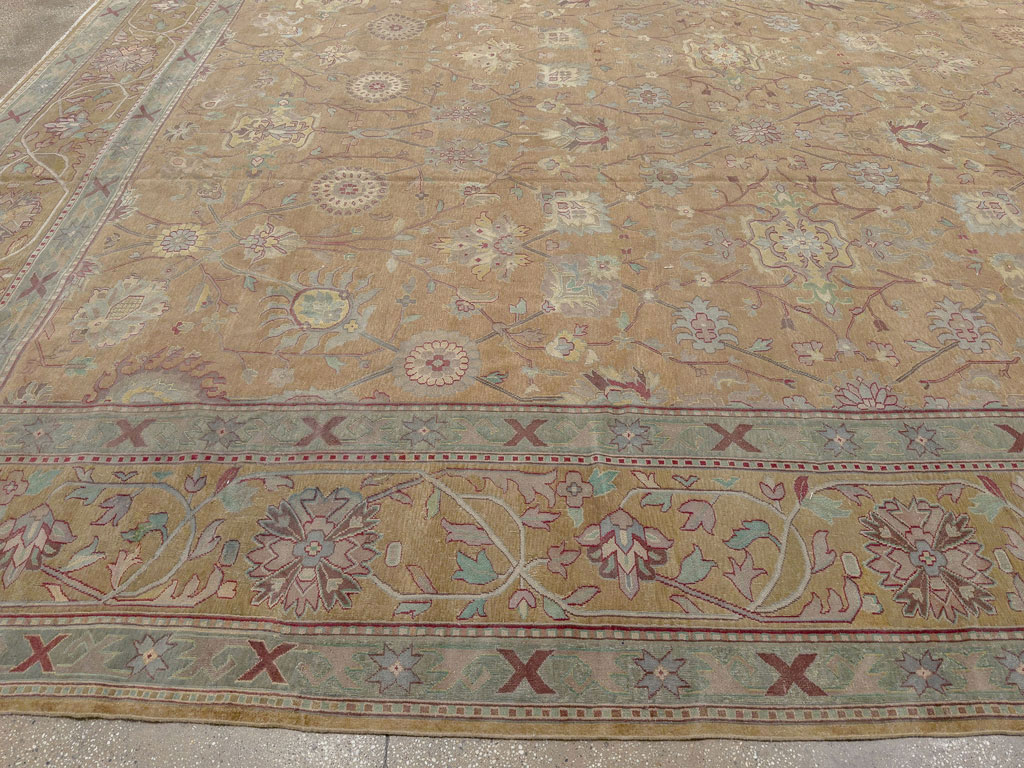 Antique Indian Lahore Square Large Carpet, No.16647 - Gsblank