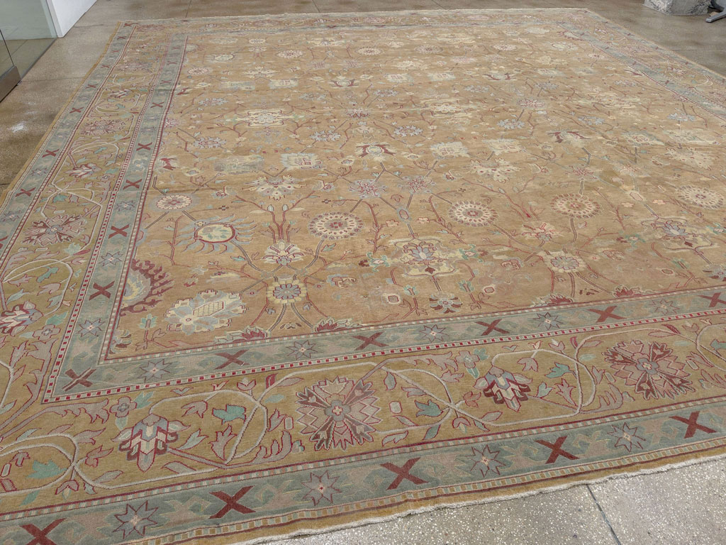 Antique Indian Lahore Square Large Carpet, No.16647 - Gsblank
