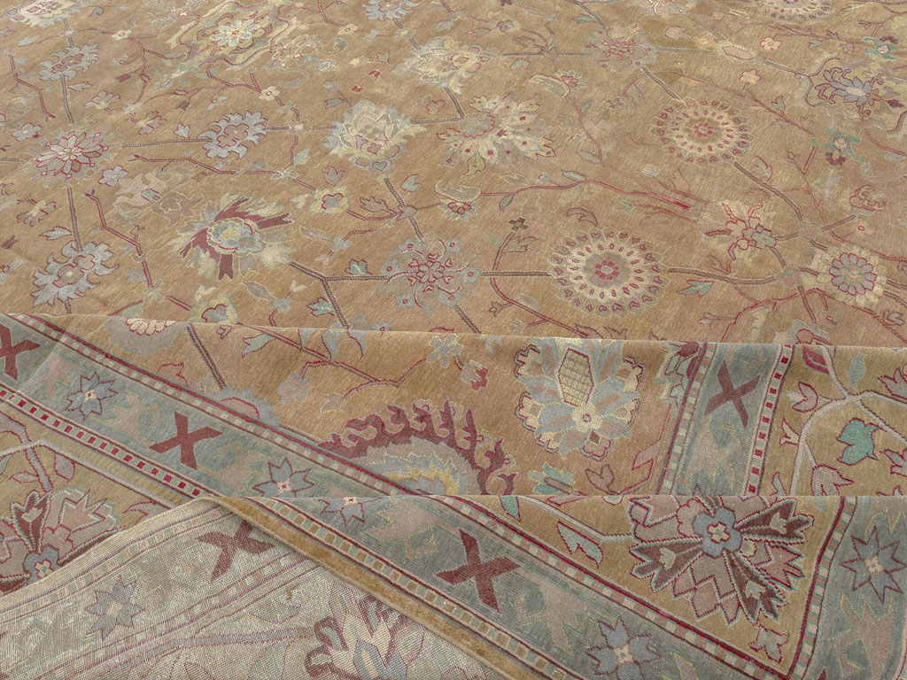 Antique Indian Lahore Square Large Carpet, No.16647 - Gsblank